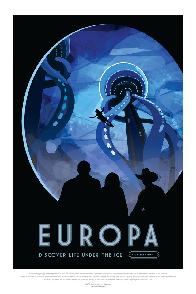 Europa ⏺ Ocean pod lodową skorupą